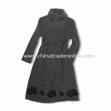 Ladies Knitted Sweater with 12GG Gauge, Made of 100% Cotton from China