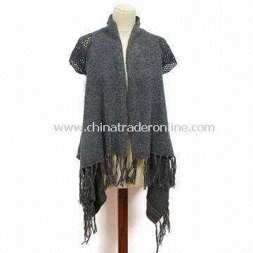 Ladies Knitted Sweater with 7gg Gauge, Made of 30% Wool and 70% Acrylic from China