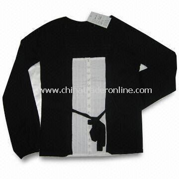 Ladies Knitted Sweater with Waist Belt and Button, Available in Size of XS, S, M, L and XL from China