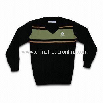 Mens 30% Wool Knitted Golf Sweater with High Quality from China