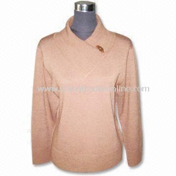 Womens Knitwear, Ladies Knitted Sweater, Made of 97% Acrylic and 3% Spandex