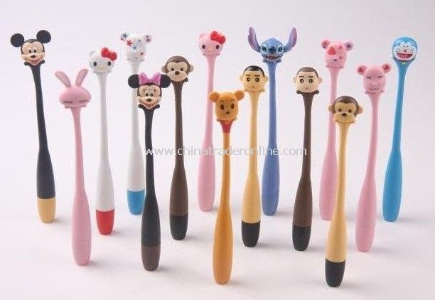 200pcs/lot Bend Wired Pens Cute Lovely Animal Pens Animal Family Ball-Point Pen Animals Bending Pen Gift&Freeshipping