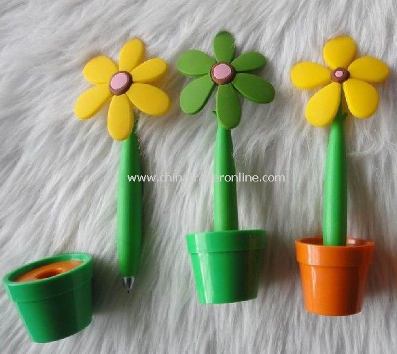 LOGO pen,Flower pen (LOGO printing flower pen ,material :Rubber,length:14cm)