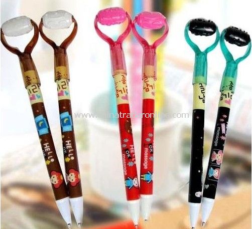 New color massage stick/ball-point pen/can massage pen wholesale and retail from China