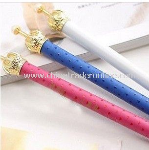 New stationery, cute little shining crown pen, simple and stylish. Cartoon pen from China