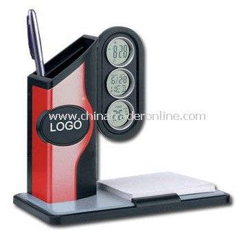 Pen Holder Clock, Table Clock, Fashion Design, Professional Manfacturing