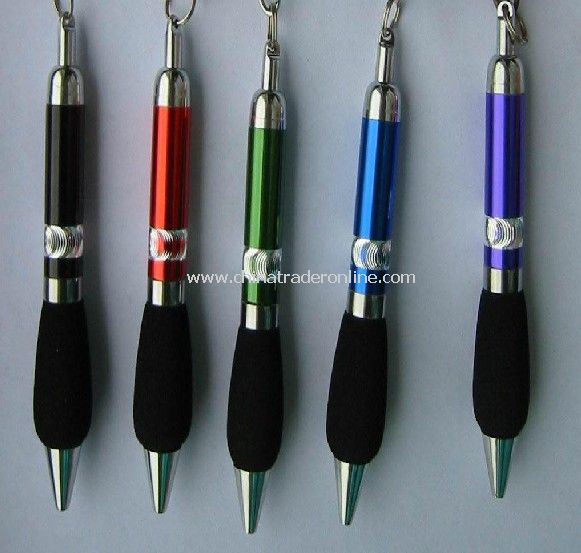 promotion gift pen with badge reel holder and carabiner key holder mix color sale from China