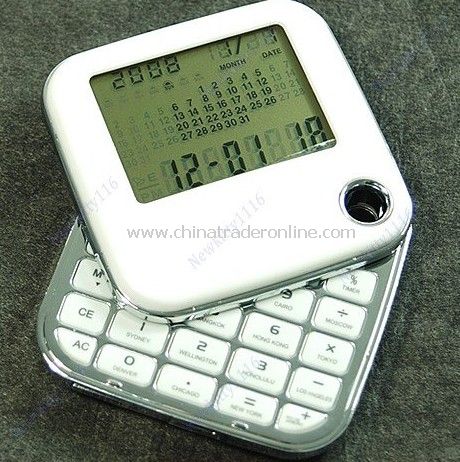 5 pieces /lot 180 Retation World Time Travel Calculator Alarm Clock