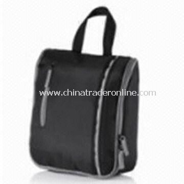 Black Nylon Travel Toiletry Kit with Handle for Man, Customized Logos are Accepted from China