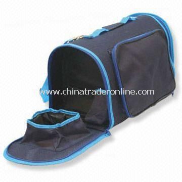 Blue Pet Carrier Bag with Water Bowl, Available in Size of 48 and 40cm from China