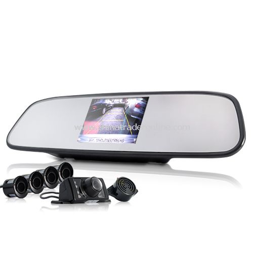 Complete Car Reversing Kit - Rearview Camera + Parking Sensor + Rearview Mirror