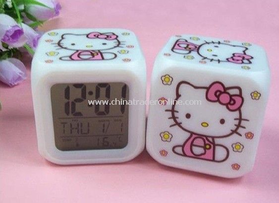 Glowing Led Color Change Digital Alarm Clock, mini clock , travelling clock from China