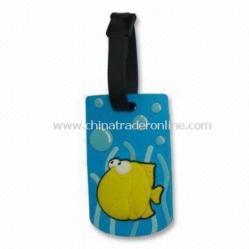 Luggage Tag, Made of Natural Rubber and Plastic Strap, Suitable for Promotional Gifts from China