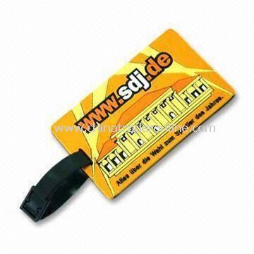 Luggage Tag, Made of Soft PVC Rubber Material, Sized 10.5 x 6.5cm from China