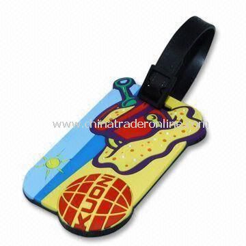 Luggage Tag, Made of Soft Rubber Material, Sized 9 x 5.5 x 0.5cm