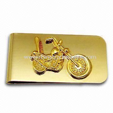 Money Clip with Gold, Nickel, Silver, and Bronze Plating, Available in Various Logos from China