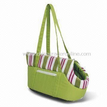 Pet Carry Bag, Made of Fabric, Available in Green and Yellow