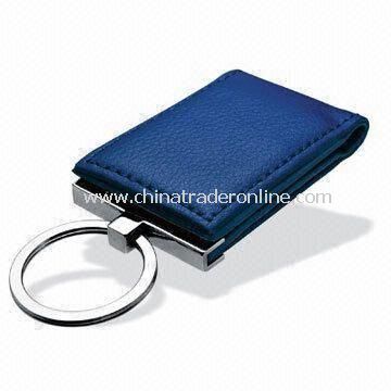 Promotional Money Clip, Made of Leather, Customized Colors and Designs are Accepted