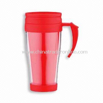 14-ounce Travel Mug, Available in Red, Made of New AS Material