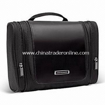 Fashionable Man Travel Toiletry Kit with Main Compartment Features Wide Opening for Easy Access