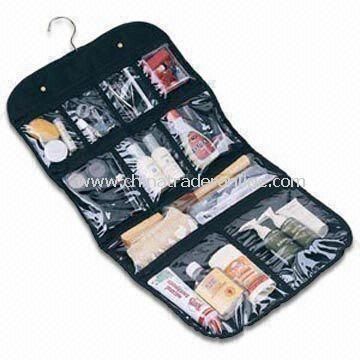 Foldable Hanging Travel Toiletry Bag with Small Pocket Inside, OEM and ODM Orders are Welcome