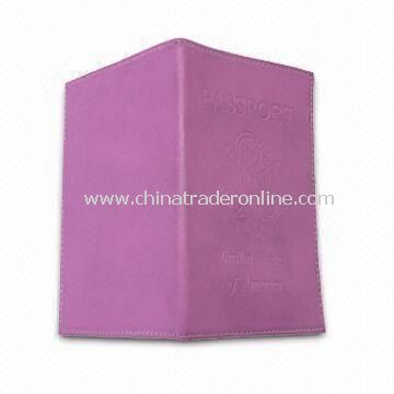 PU Passport Case/Cover, Available in Different Colors, Sized 13.6 x 9.6cm from China