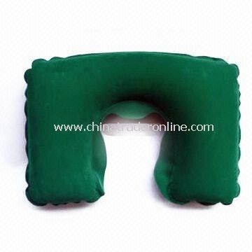 Travel/Inflatable Neck Pillow with Pouch, Made of PVC