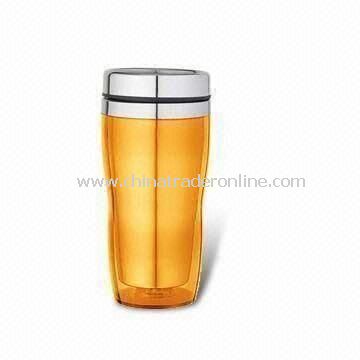 Travel Mug with 450mL Capacity, Made of Stainless Steel, Also Available in Yellow from China