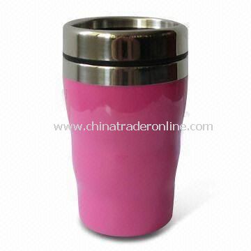 Travel Mug with 9oz Capacity, Available in Purple Red