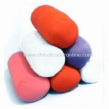 Travel/Neck Pillows with Polyester Filling, Made of 100% Cotton