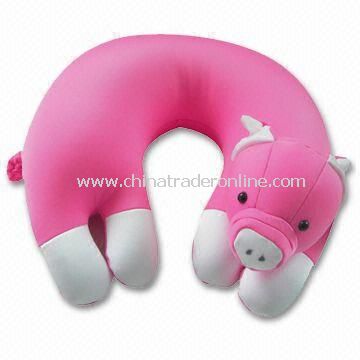 U-neck Cushion with 87% Nylon and 13% Spandex Cover, Various Sizes are Available from China