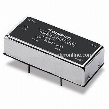 20W DC-DC Converter Module with ±0.2% Output Voltage Accuracy and 1,500V DC Isolation
