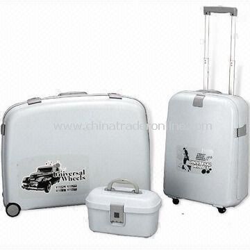 3-piece Luggage Set, Available in Various Colors, Made of PP, Measures 27, 22 and 14-inch