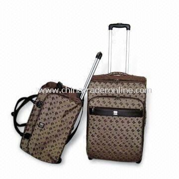 EVA Trolley Set with Classical Look, Handle and 2-skate Wheels, Includes Rolling Duffel Bags from China