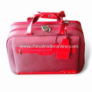 Flight/Duffel Bag, Made of Full Grain Leather, Available in Red