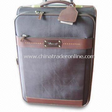 Flight/Trolley Bag, Made of Full Grain Leather, Available with Nylon Lining