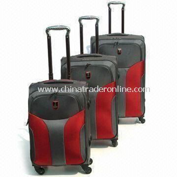 Wheeled Rolling Trolley Luggage Set with Plastic Buckle for Security, Available in Various Colors