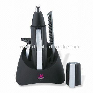 2-in-1 Battery Operated Mens Grooming Set with Stand and Comb, Includes Nose and Beard Trimmer from China