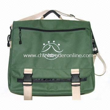 AZO-free Polyester Messenger Bag with PP Webbing Shoulder Strap, Measuring 38 x 32 x 10/15cm from China