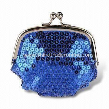 Blue Coin Purse with Softback Style, Strong and Durable from China