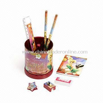 Fairies Desk Tidy with Two Handy Compartments, Includes Pencils