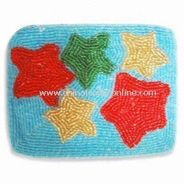 Fashionable Coin Purse, Available in Various Colors, Made of Beads