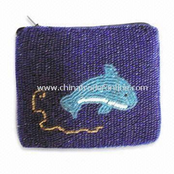 Fashionable Coin Purse, Made of Sequin Beads, Available in Various Colors