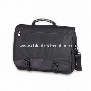 Laptop Briefcase, Made of High Quality Nylon, with Elastic Padded Shoulder Strap from China