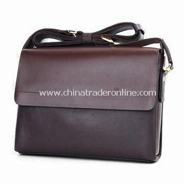 Leather Briefcase with Comfortable Shoulder Strap and One Main Compartment from China