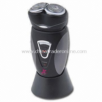 Mens Electric Shaver with Two Floating Heads and Charging Adapter