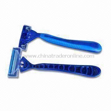 Mens Razor, Easy to Carry, Made of Plastic Handle, Customized Colors and Logos are Accepted from China