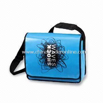 Messenger Bag with Glossy Lamination, Made of PP Woven Cloth, OEM Orders are Welcome