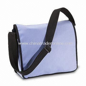 Messenger Bag with Water-resistant Coating and Adjustable Shoulder Strap