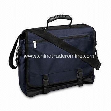 Polyester Briefcase with Adjustable Shoulder Strap and Metal Puller